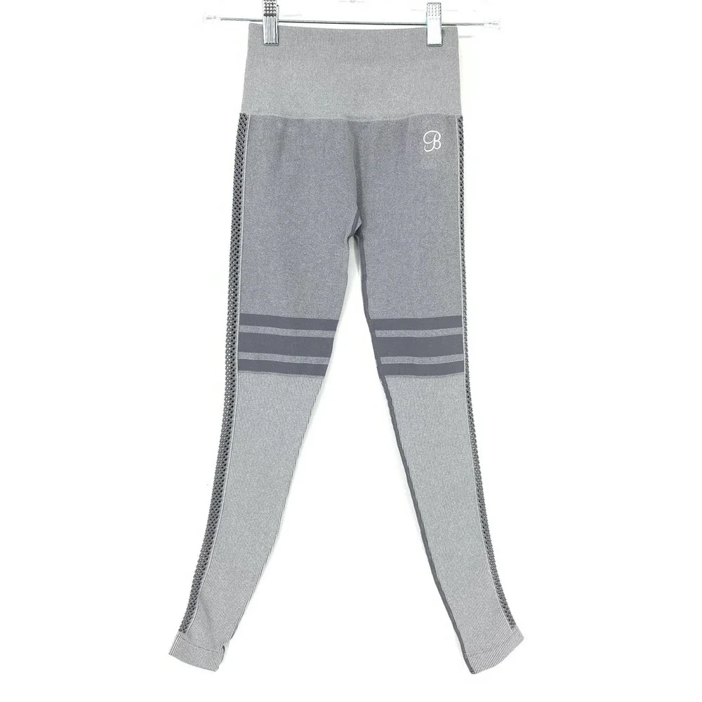 Bombshell Sportswear Women's Size XS Pro Seamless Leggings Gray - Picture 2 of 7